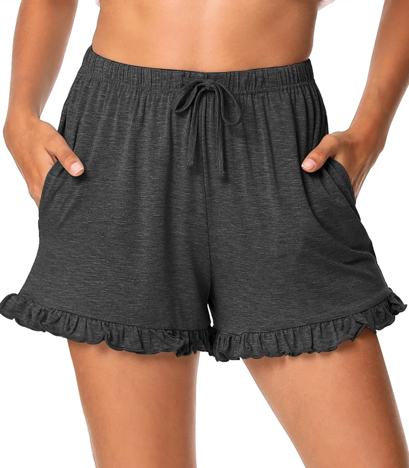 WiWi Soft Sleep Shorts Ruffle Lounge Shorts Bottoms