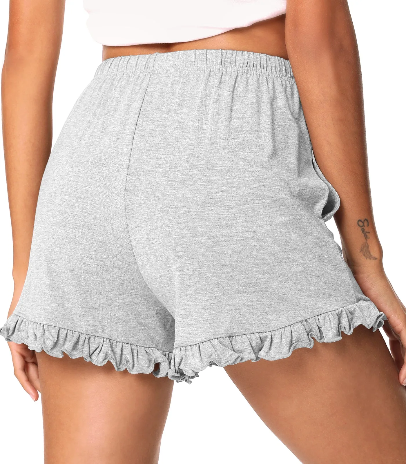 WiWi Soft Sleep Shorts Ruffle Lounge Shorts Bottoms