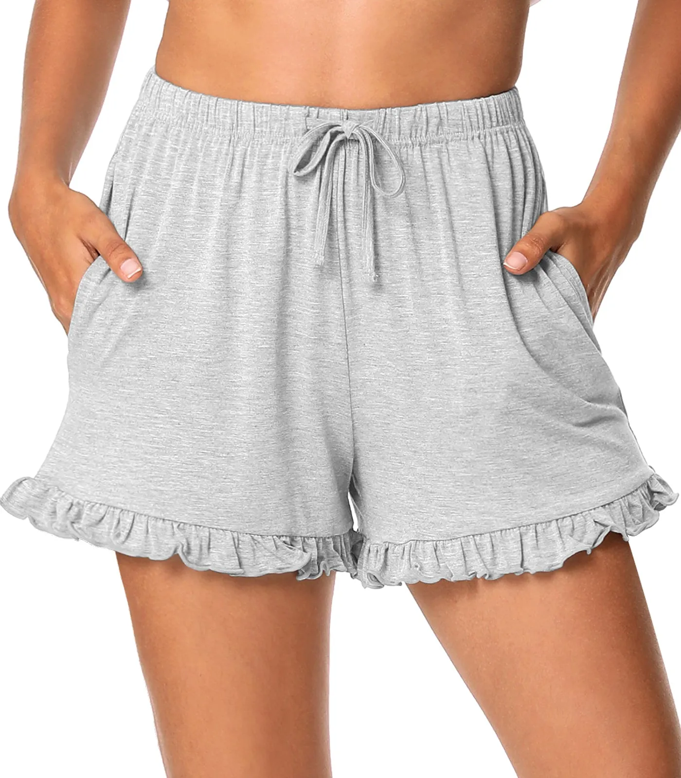 WiWi Soft Sleep Shorts Ruffle Lounge Shorts Bottoms