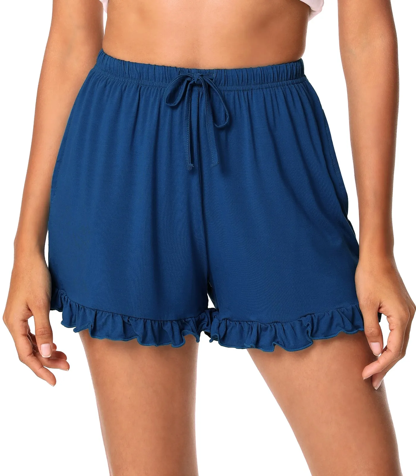 WiWi Soft Sleep Shorts Ruffle Lounge Shorts Bottoms