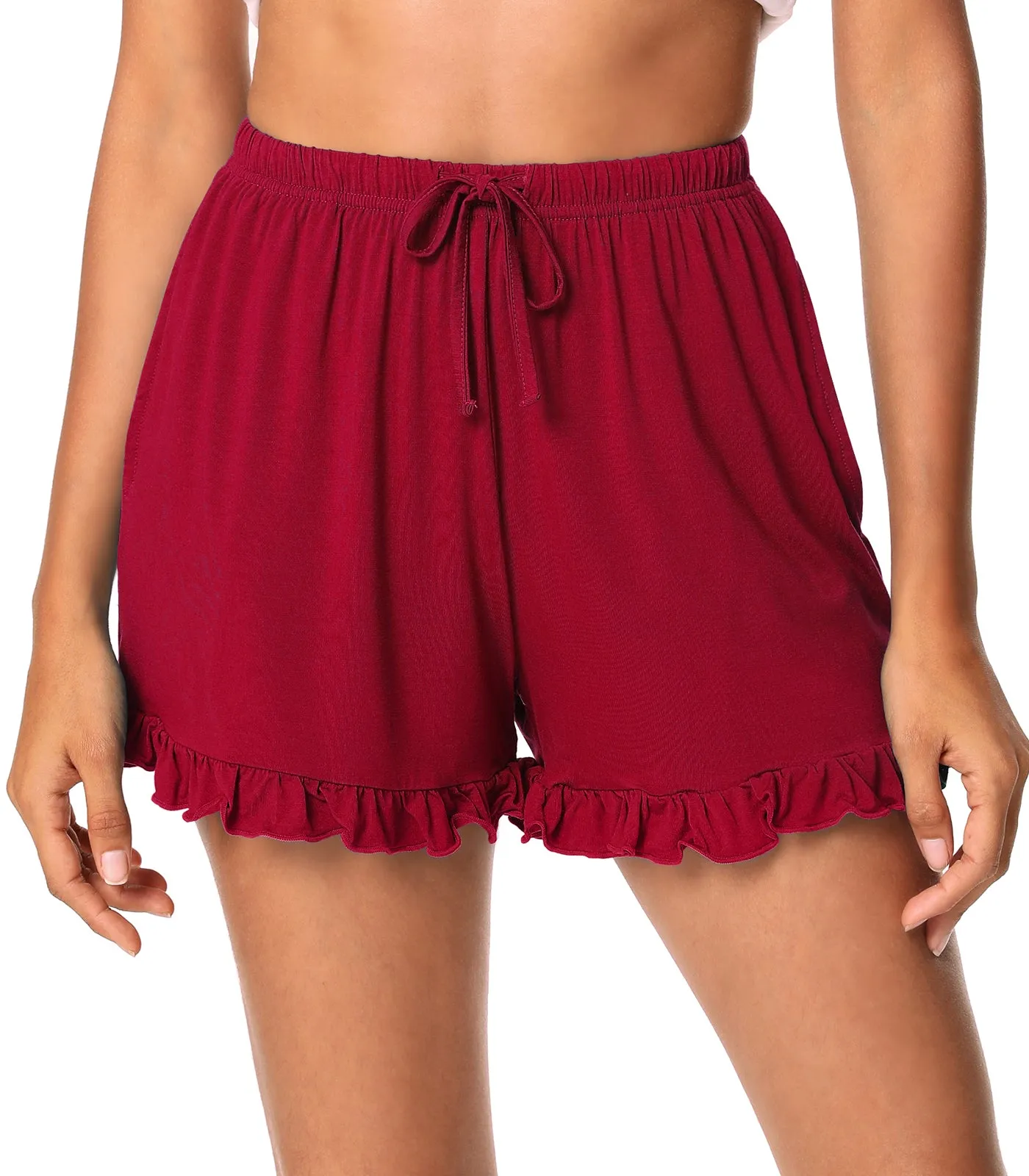 WiWi Soft Sleep Shorts Ruffle Lounge Shorts Bottoms