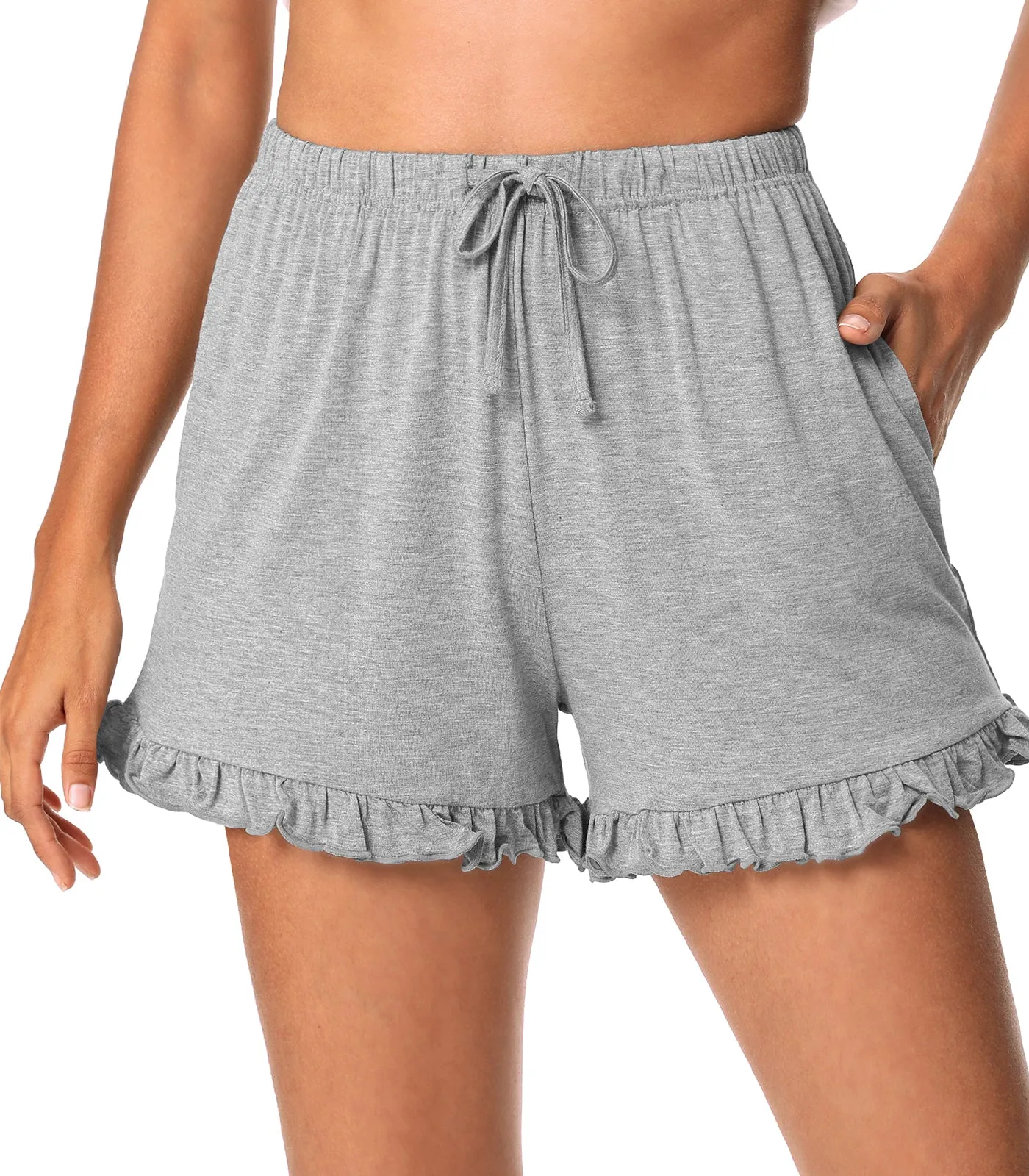 WiWi Soft Sleep Shorts Ruffle Lounge Shorts Bottoms