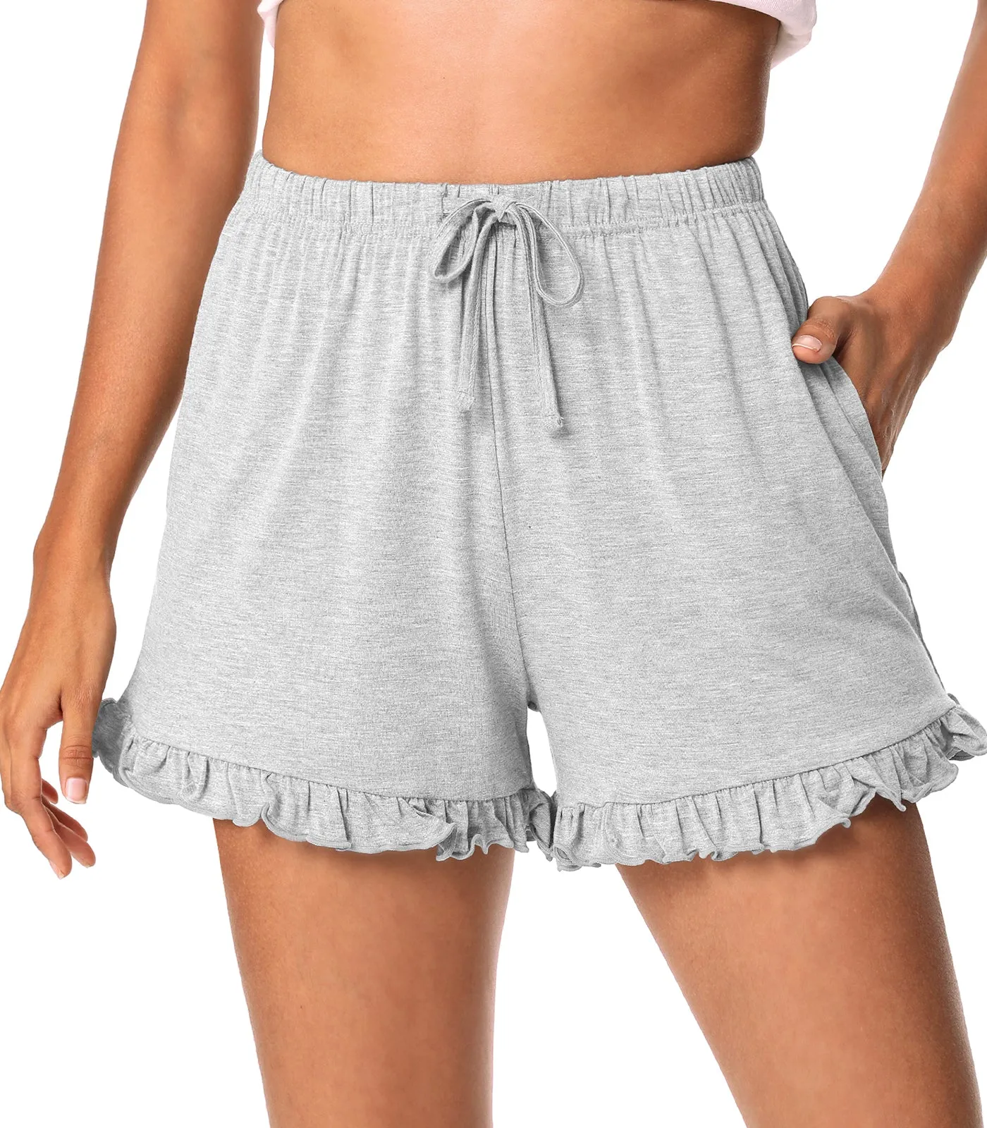 WiWi Soft Sleep Shorts Ruffle Lounge Shorts Bottoms