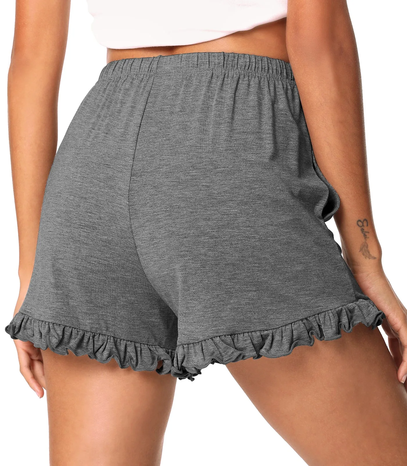WiWi Soft Sleep Shorts Ruffle Lounge Shorts Bottoms