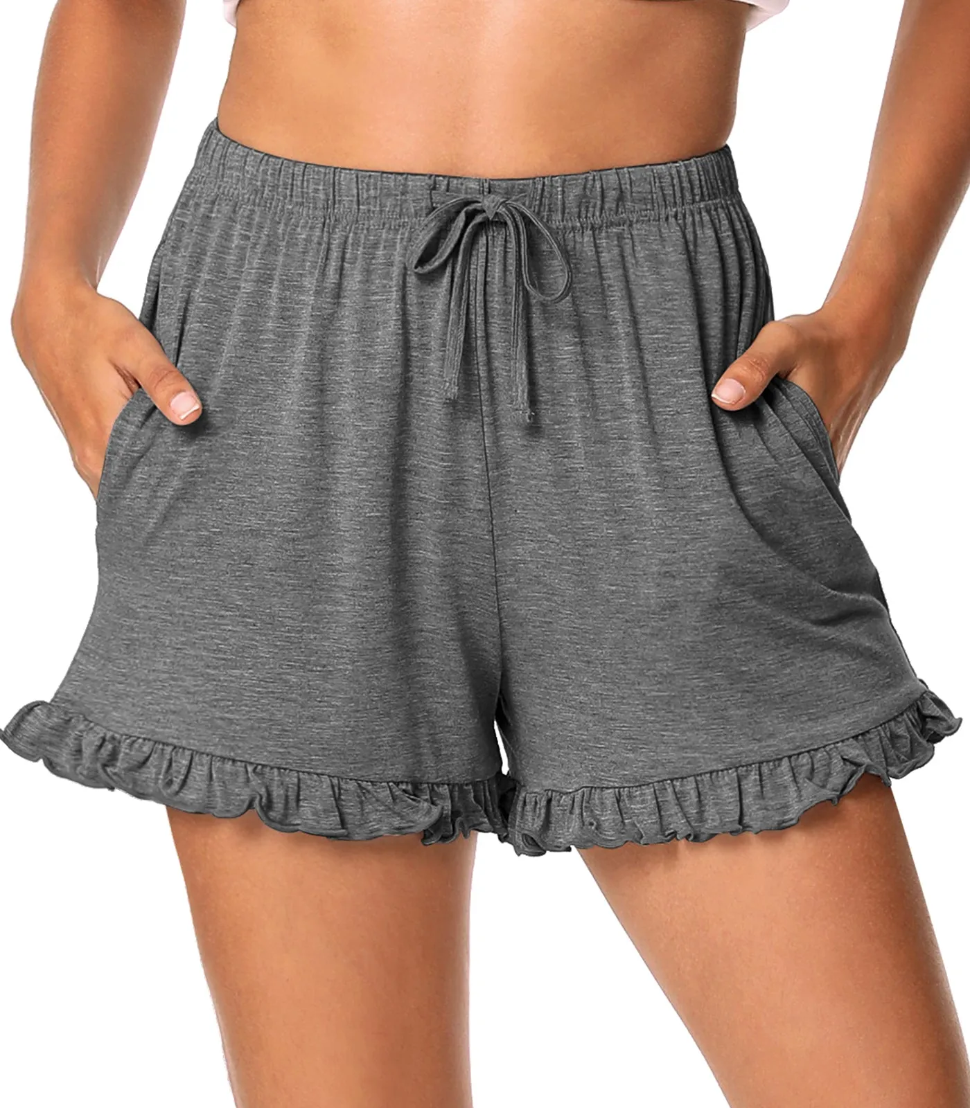 WiWi Soft Sleep Shorts Ruffle Lounge Shorts Bottoms