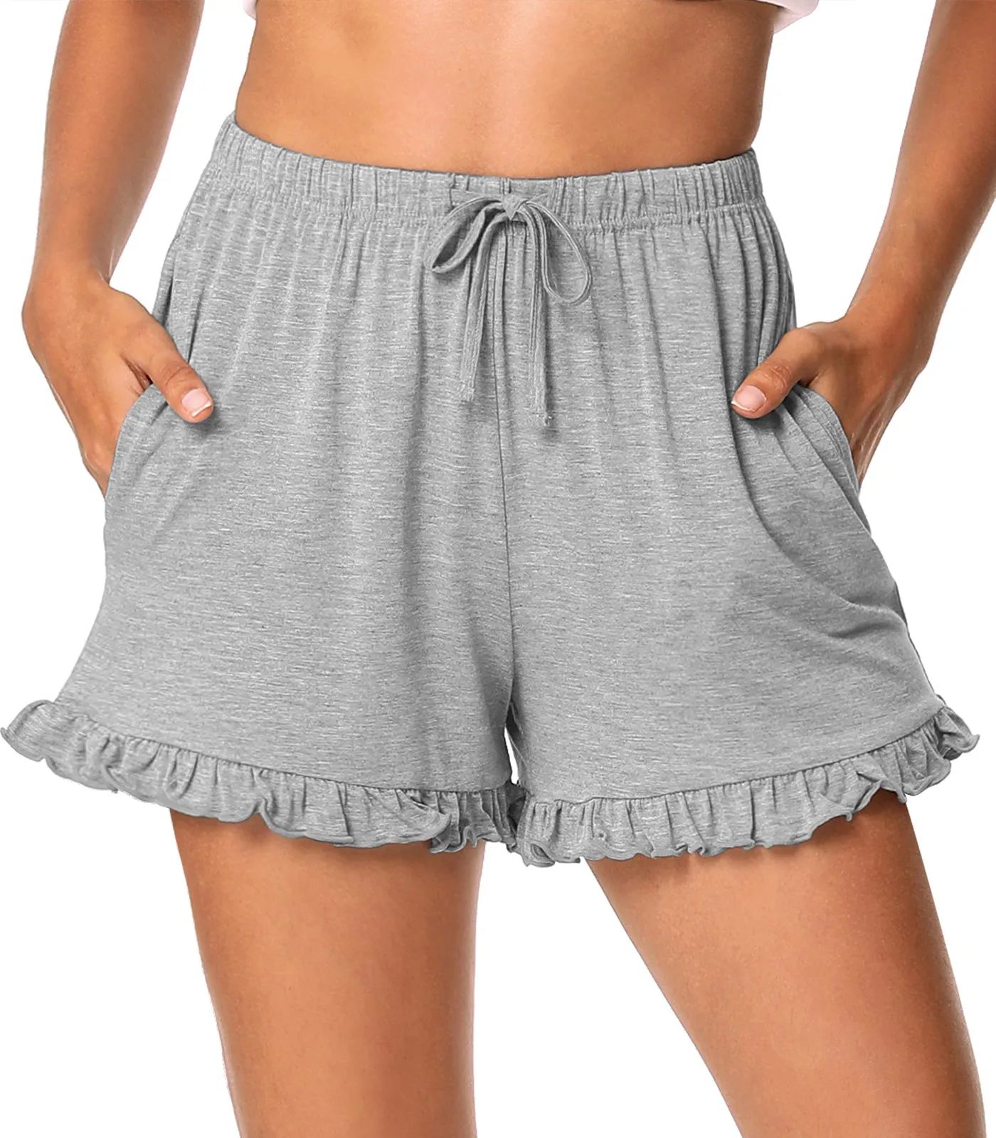 WiWi Soft Sleep Shorts Ruffle Lounge Shorts Bottoms