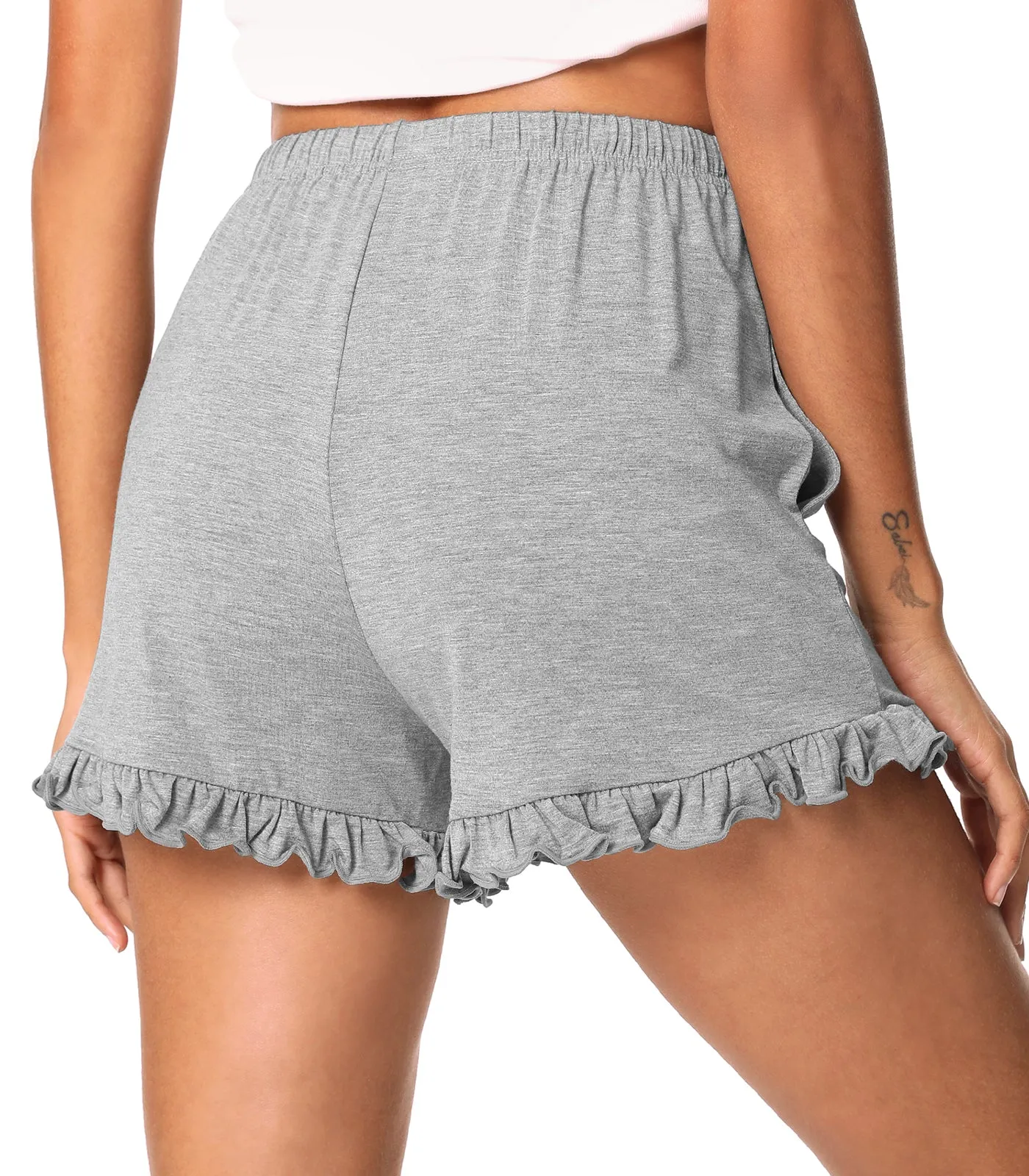 WiWi Soft Sleep Shorts Ruffle Lounge Shorts Bottoms