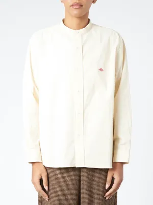 Women's Corduroy Band Collar Shirt