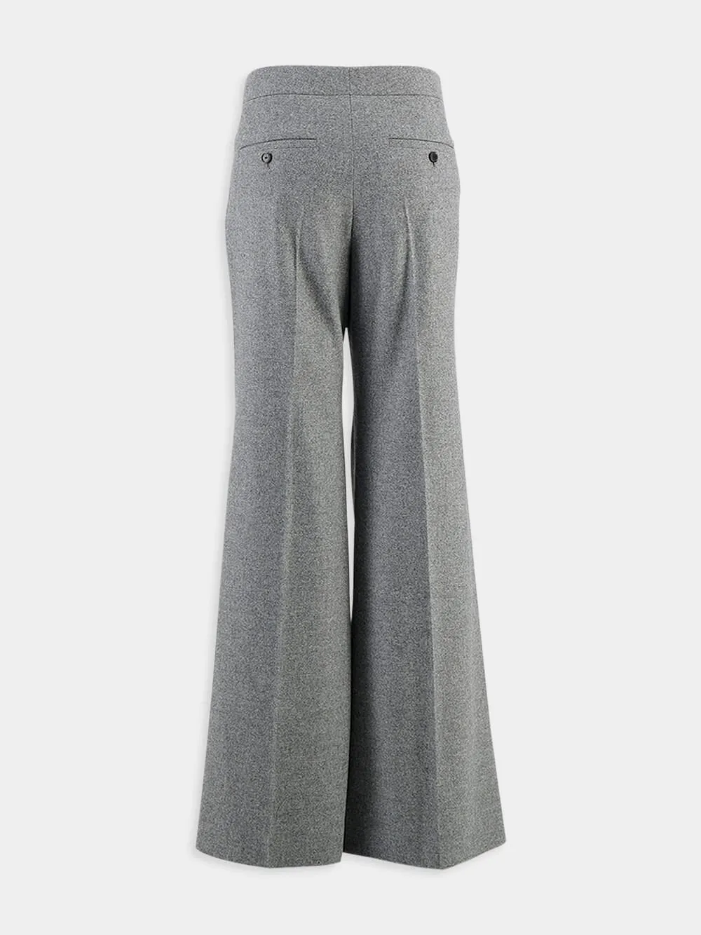 Wool Flannel Flare Tailored Pants
