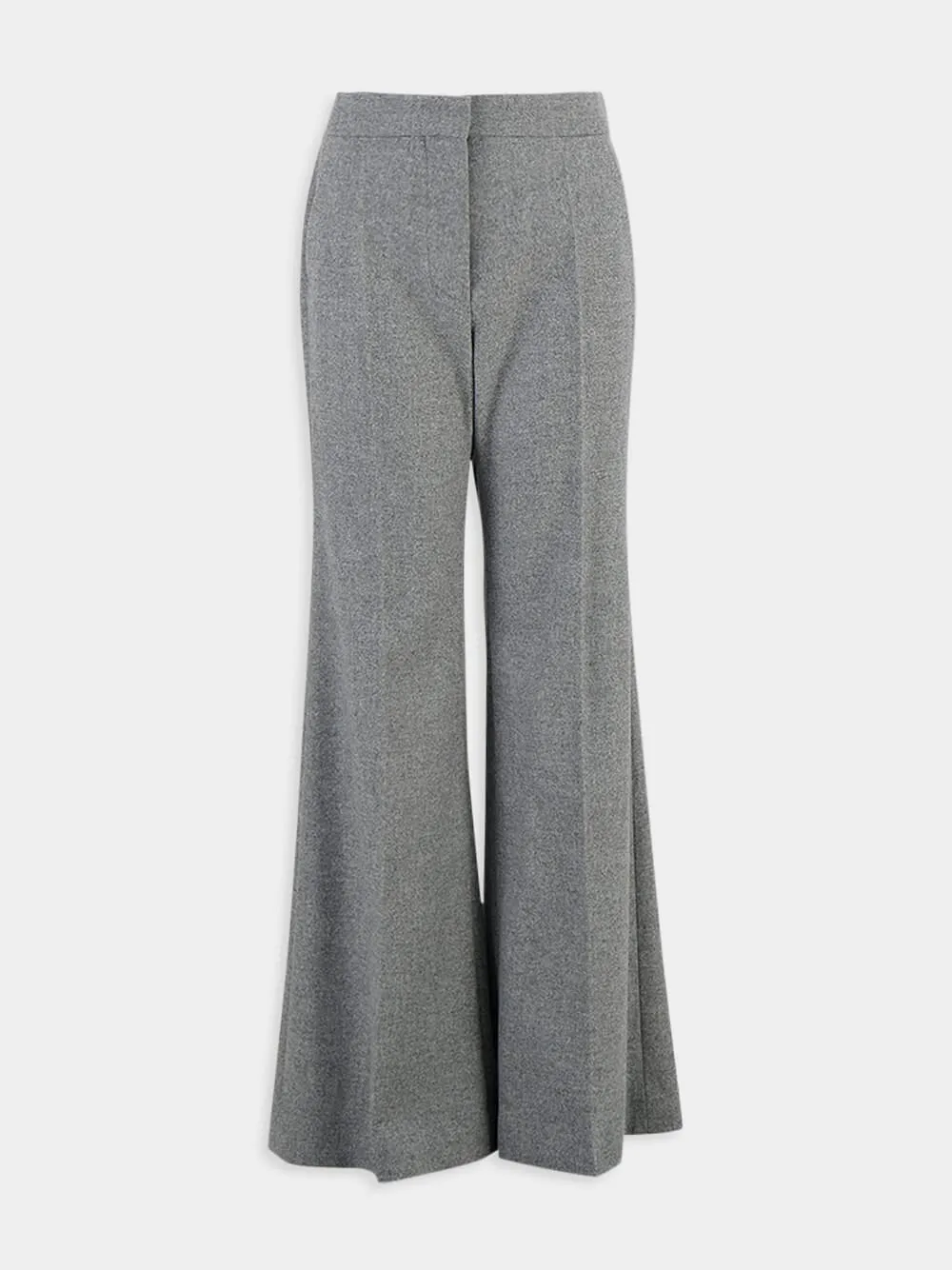 Wool Flannel Flare Tailored Pants