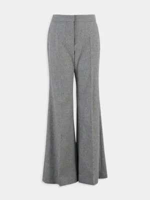 Wool Flannel Flare Tailored Pants