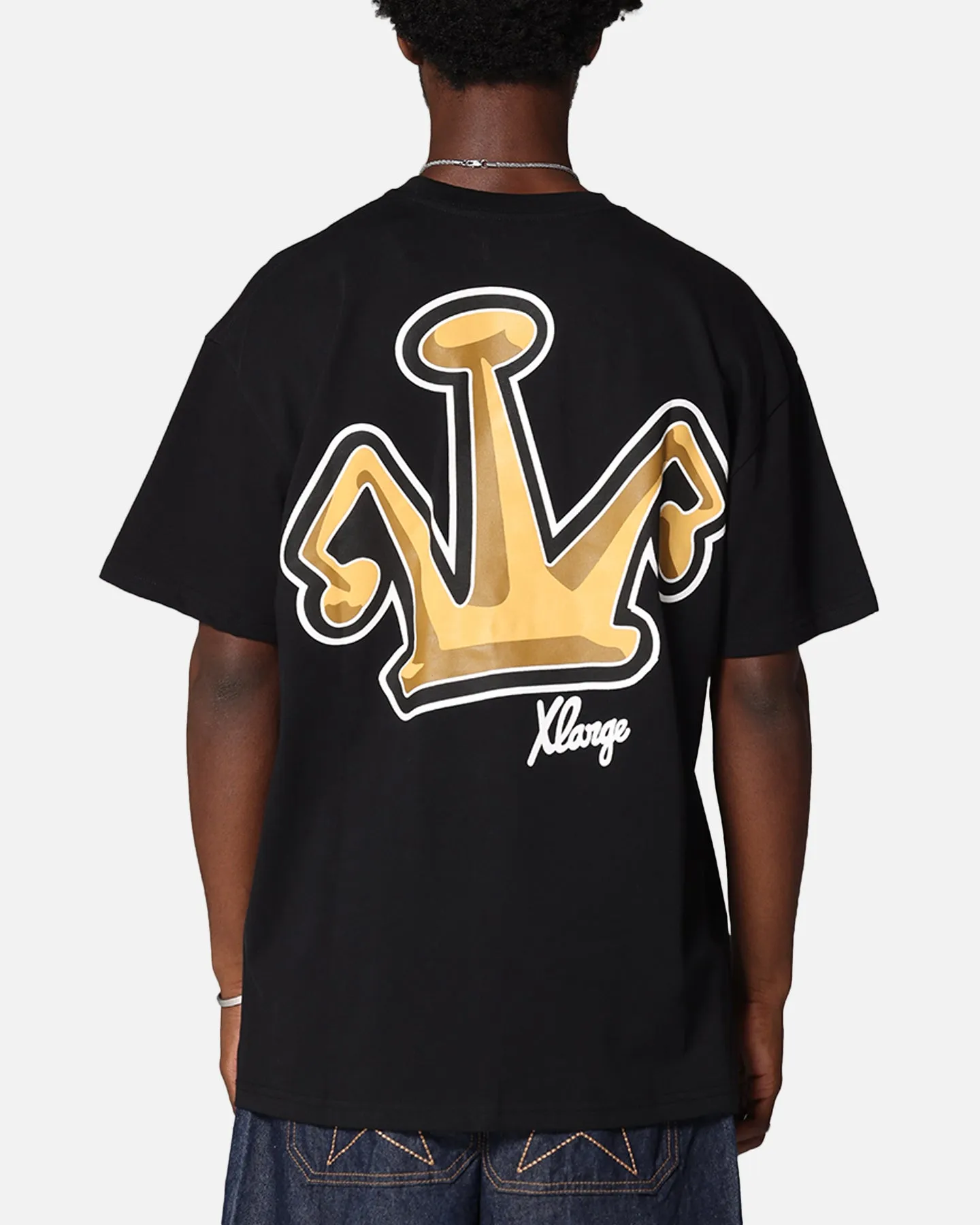 X-Large Folded Crown T-Shirt Solid Black