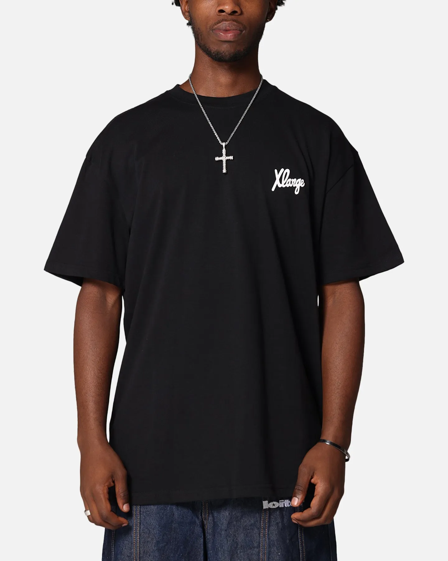 X-Large Folded Crown T-Shirt Solid Black