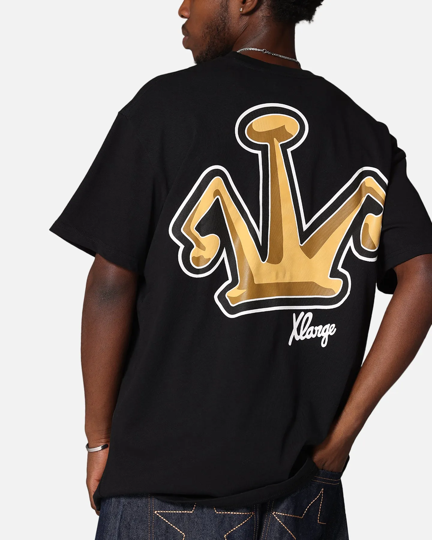 X-Large Folded Crown T-Shirt Solid Black