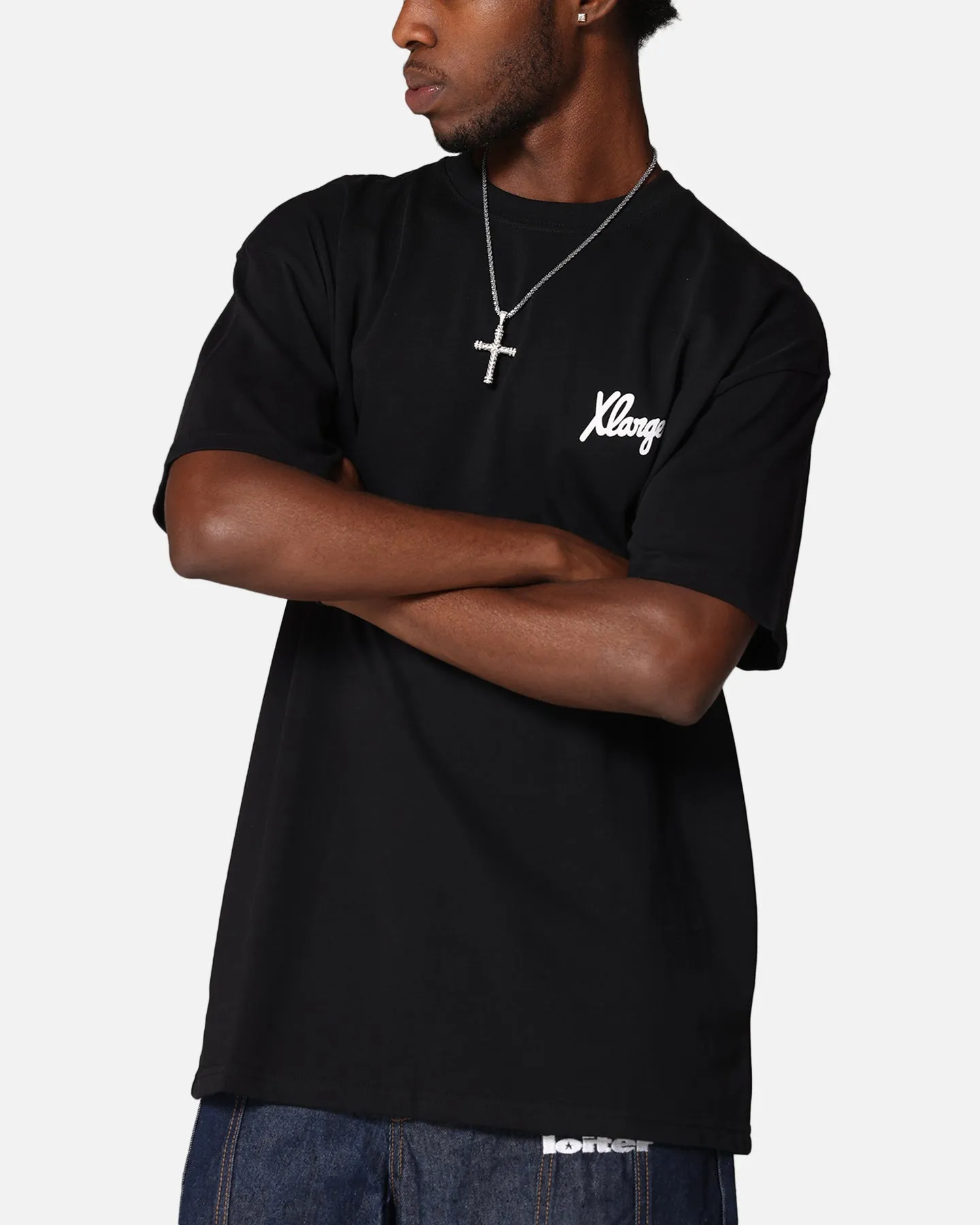 X-Large Folded Crown T-Shirt Solid Black