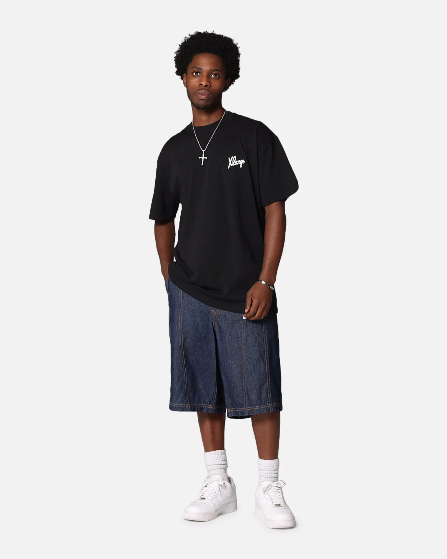 X-Large Folded Crown T-Shirt Solid Black