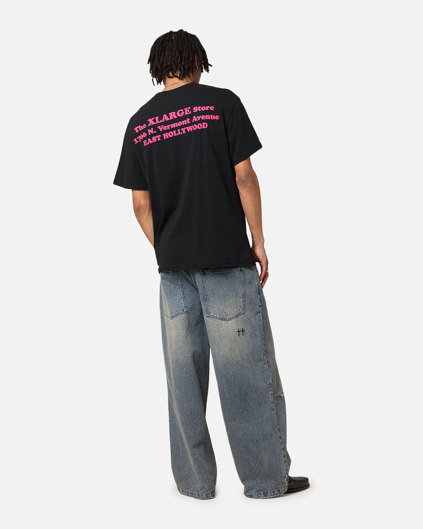 X-Large Slanted Store T-Shirt Solid Black