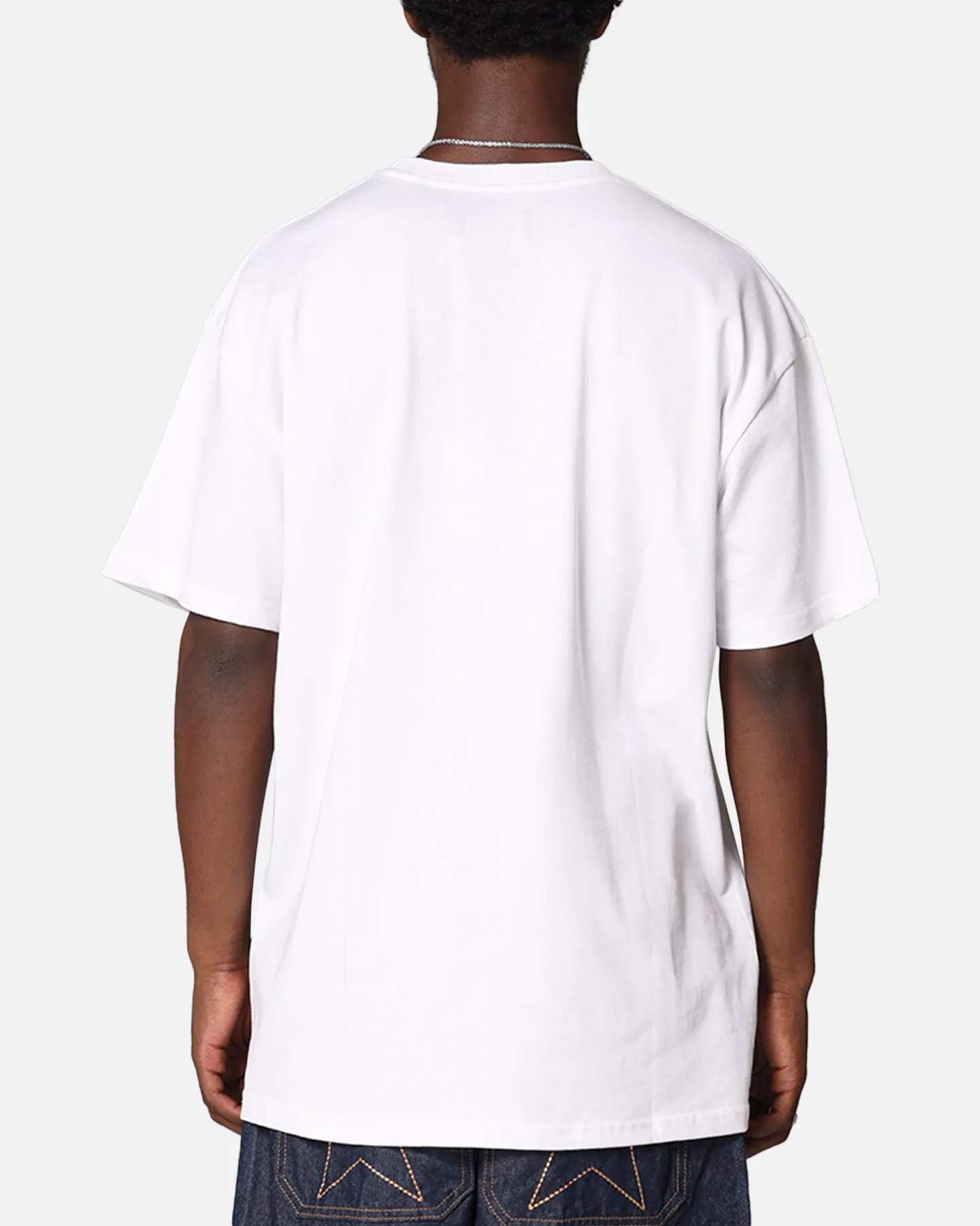 X-Large XL Burning T-Shirt Solid White