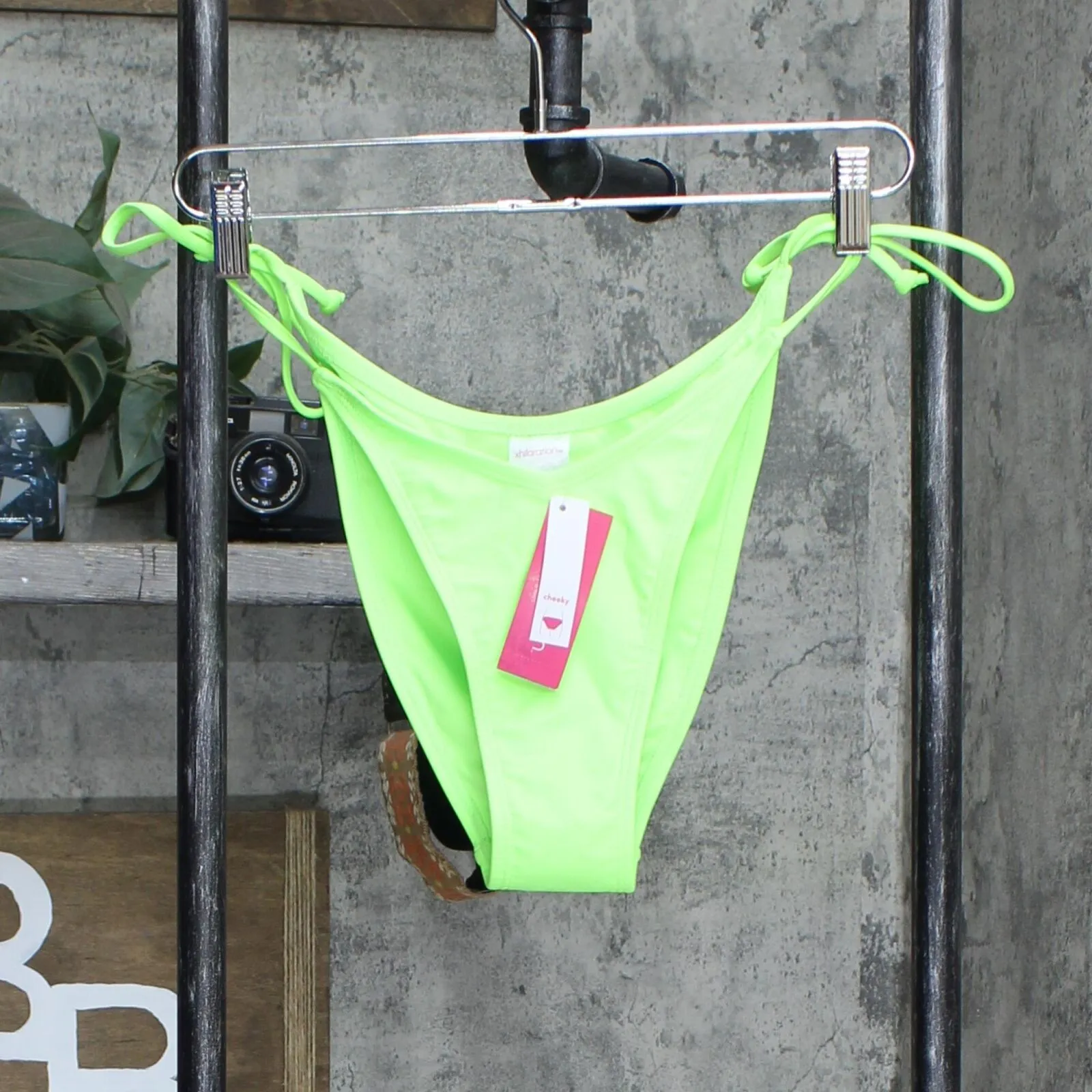 Xhilaration Juniors' High Leg V-String Bikini Bottom
