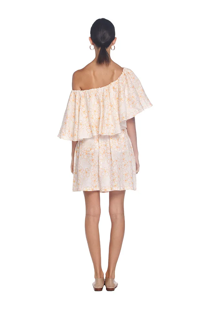 Yellow Daisy Ruffle Top