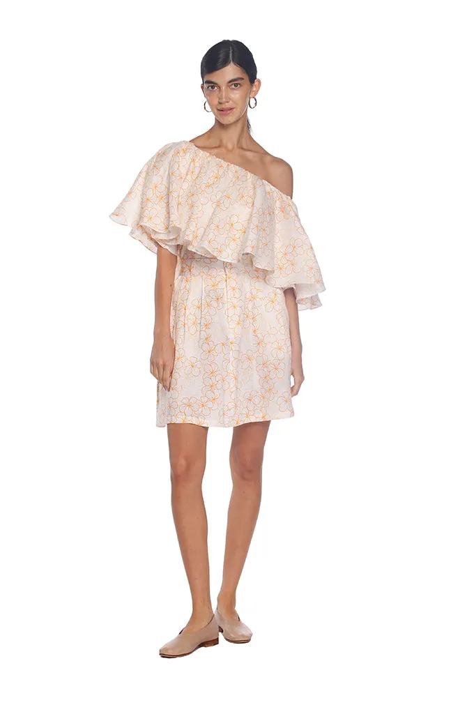 Yellow Daisy Ruffle Top